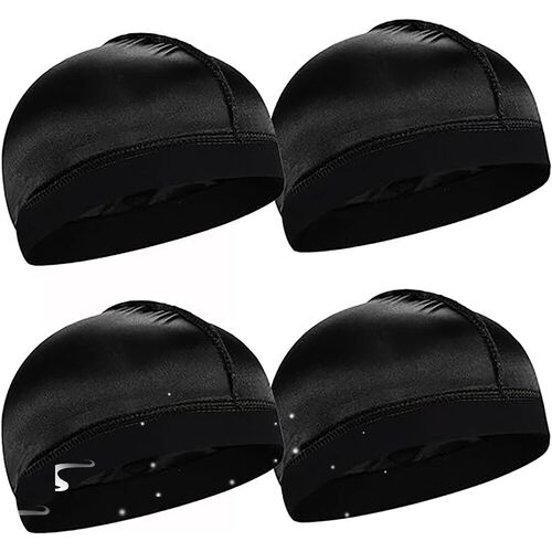 Solid Color Wave Caps With Durag for Men Headwear Soft Elast