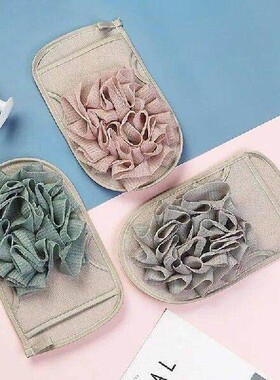 1Pc Reusable Bath Glove Household Double-Sided Bath