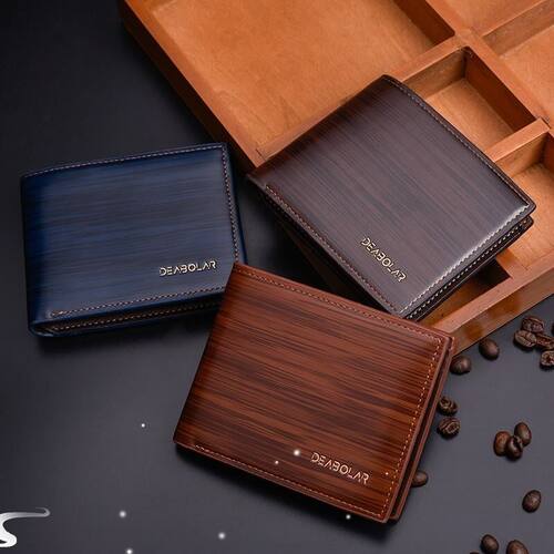 Short Wallet for Men Credit Cards Holder Large Capacity