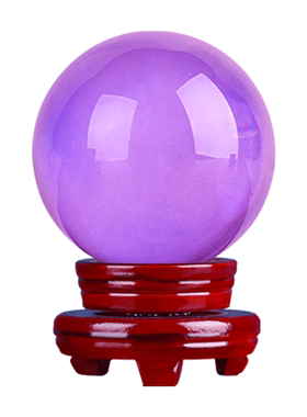 人造朋友中式办公室客厅紫水晶球