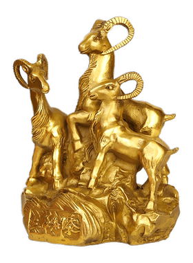 铜三羊开泰摆件客厅家居店铺摆设