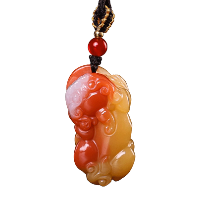 黄龙玉貔貅吊坠天然原石玉挂件