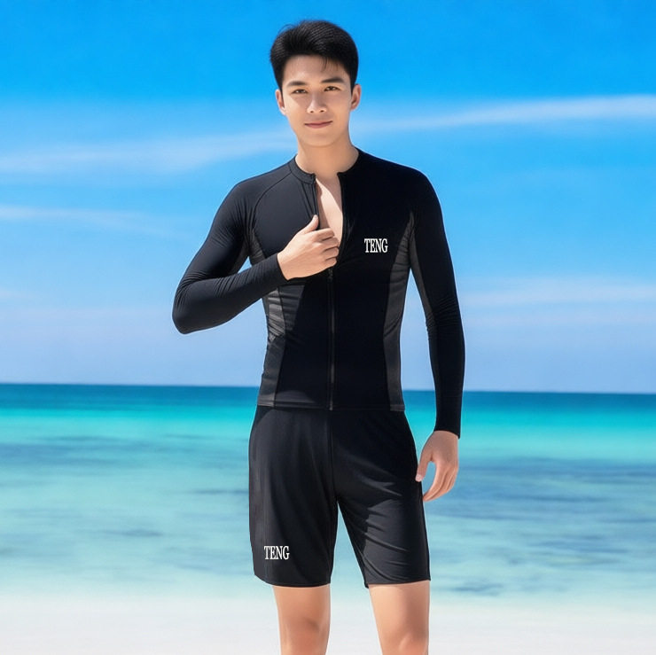 2026拉链潜水服分体长袖长裤游泳衣防晒速干男士水母衣男生