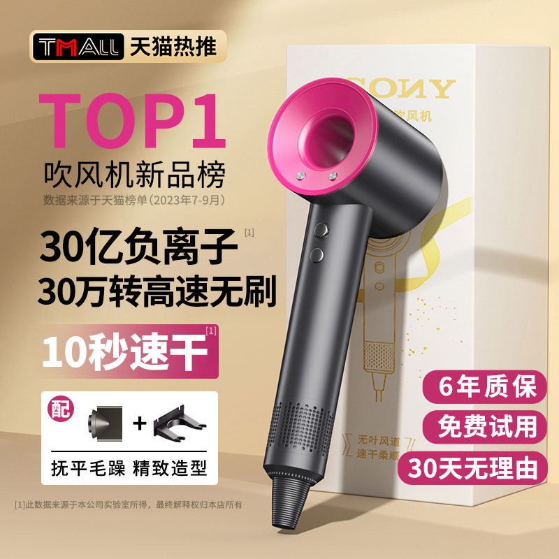 超高速护发电吹风机家用负离子静音速干大功率强力2026新款吹风筒