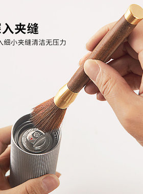 咖啡专用刷磨豆机咖啡机原木清洁刷毛刷吧台扫粉刷子咖啡粉清理刷