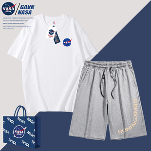 GAVK2023春秋季 情侣纯棉套装 百搭潮牌情侣男女同款 夏季 新品 NASA