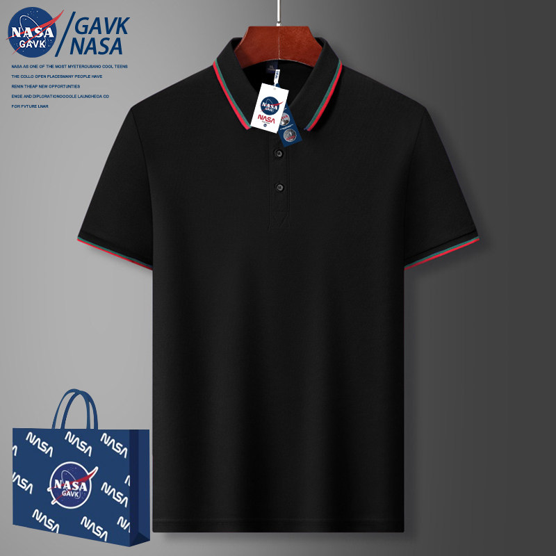 NASA GAVK polo衫t恤男士春夏季男女同款新品潮情侣潮流运动上衣