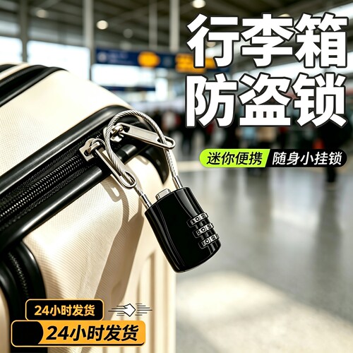 行李箱防盗钢丝绳密码挂锁便携
