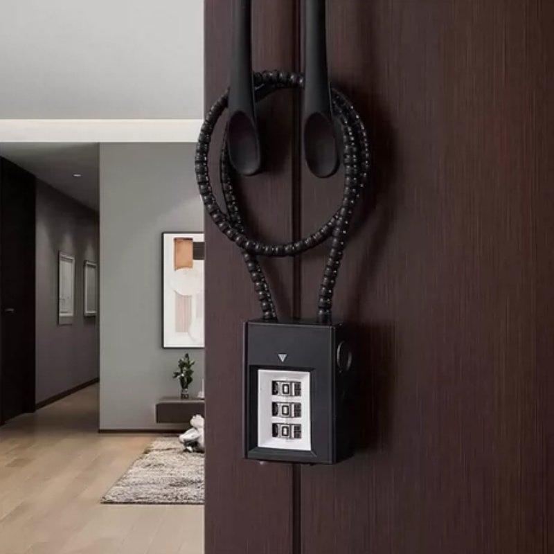 柜门钢丝密码锁挂锁防盗防水便携