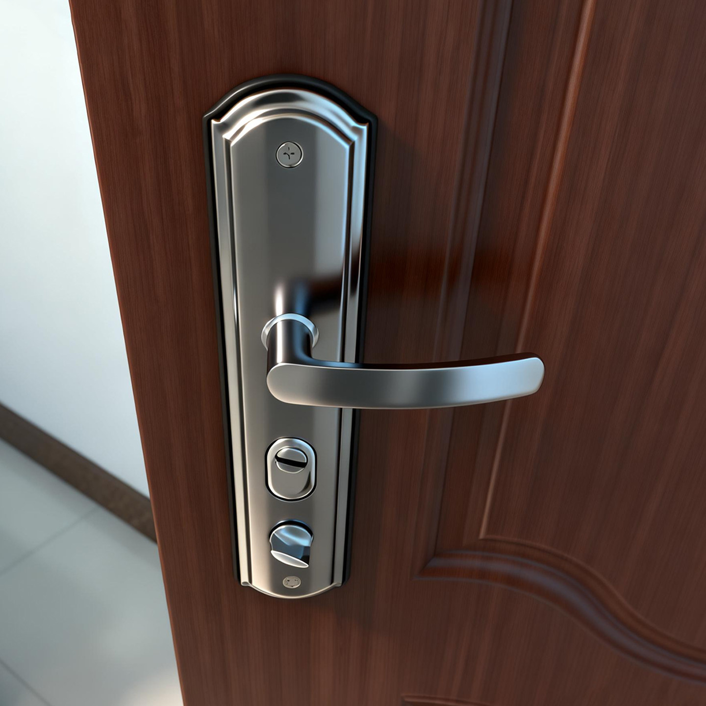 加厚铝合金防撬防盗门把手通用型图片