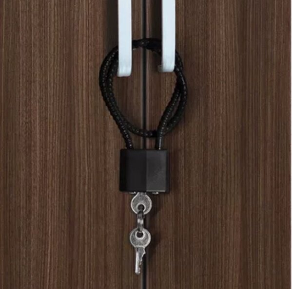 防盗电瓶车头盔软钢丝绳加长挂锁