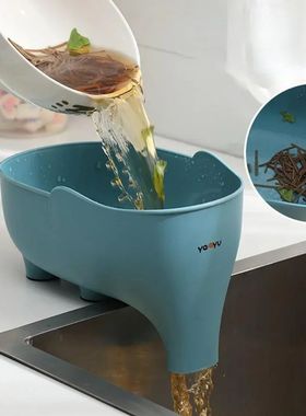 Sink Strainer Elephant Sculpt Leftover Drain Basket Fruit an