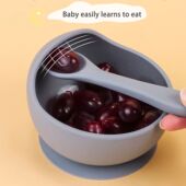 Bowl Silicone 2PC for Sucker Tableware and Feeding Infant
