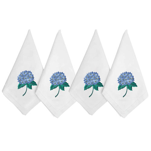 Cotton And Linen Embroidered Napkin Cloth Hydrangea Computer