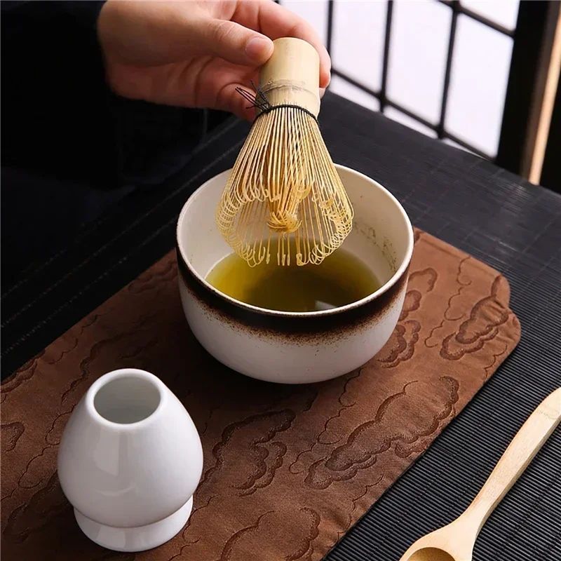 4/6/7PCS Japanese Matcha Blender Set with Bamboo Whisk Match