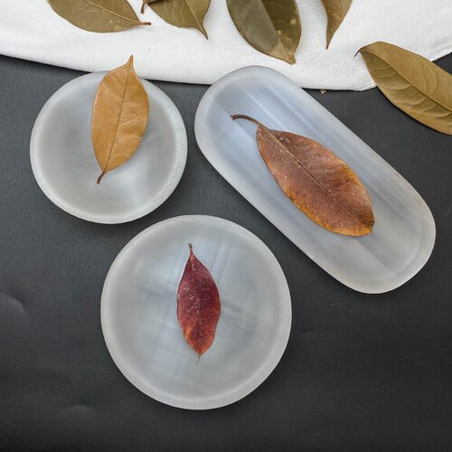 直供天然摩洛哥透石膏碗 手工雕刻晶石能量碗 家居装饰摆件