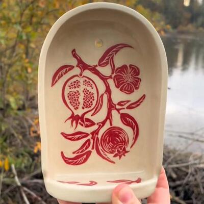 大量现货跨境新款Hand Painted Ceramic Altar手绘陶瓷碗