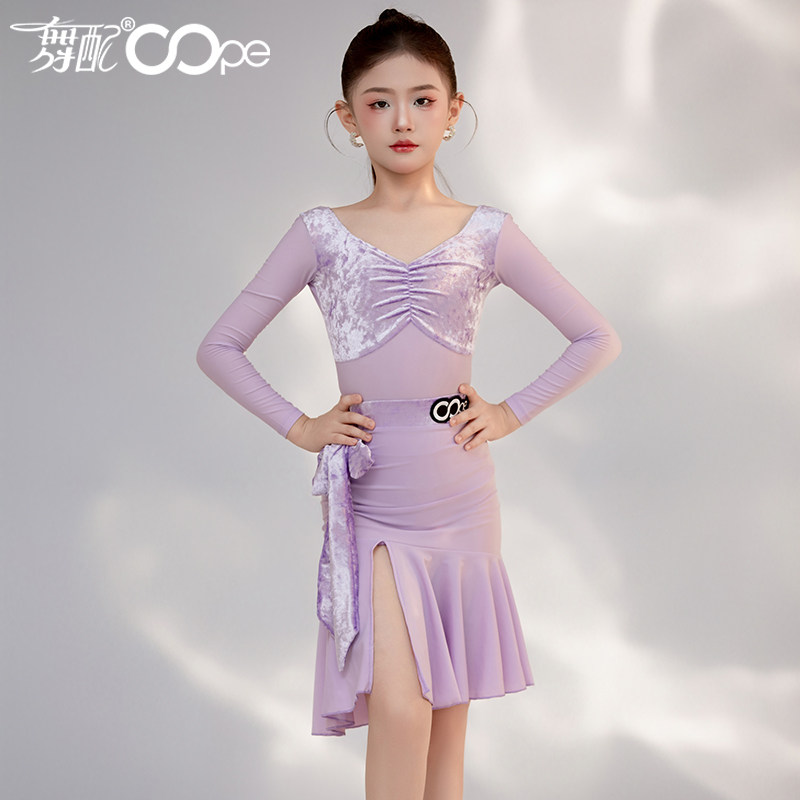 舞配女童拉丁舞练功演出套装