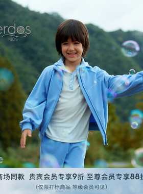 erdosKIDS 鄂尔多斯童装26春夏新品早春儿童立领拉链宽松外套