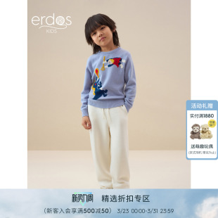 女童年秋冬加厚百搭男童休闲裤 男童羊毛裤 鄂尔多斯童装 erdosKIDS
