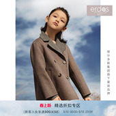 鄂尔多斯童装 形羊毛毛呢大衣 儿童英伦风格