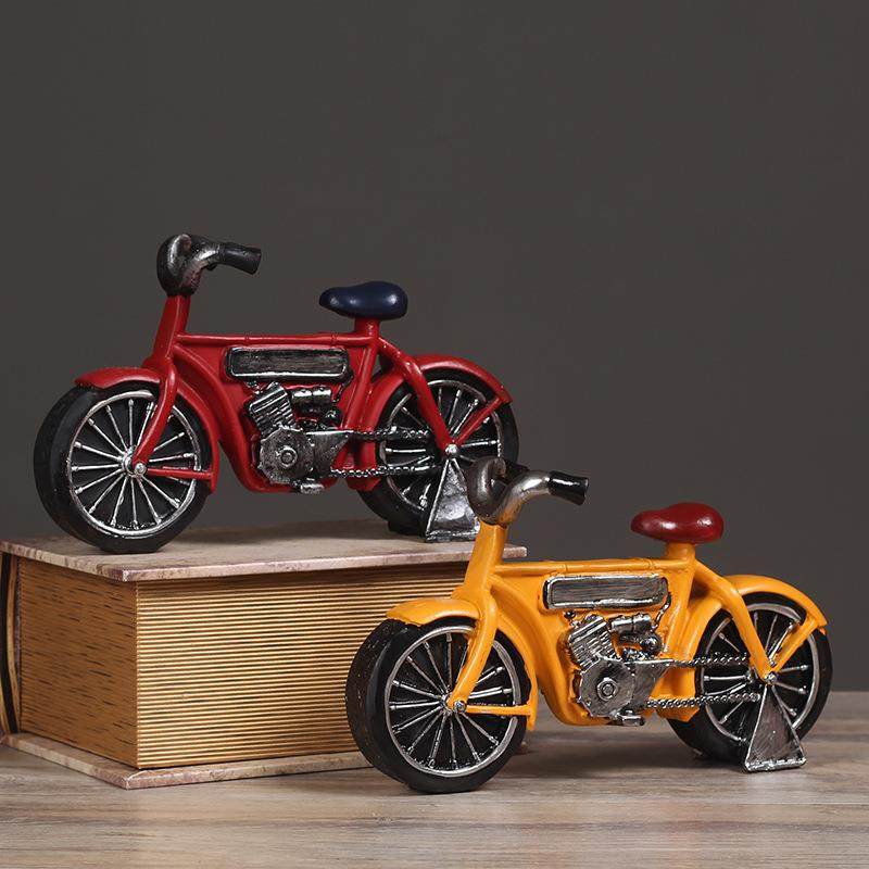 复古自行车模型摆件家居橱窗装饰桌面摆设餐厅酒柜咖啡厅软装饰品