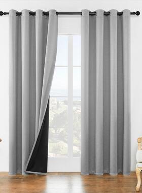 curtains窗帘布拉格窗帘全遮光窗帘黑贝尼成品