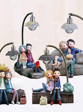 创意沙发情侣小夜灯客厅卧室家居装饰树脂摆件送朋友生日情人礼物