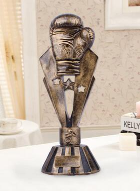 树脂工艺品拳击手套家居客厅办公室装饰摆件创意奖杯