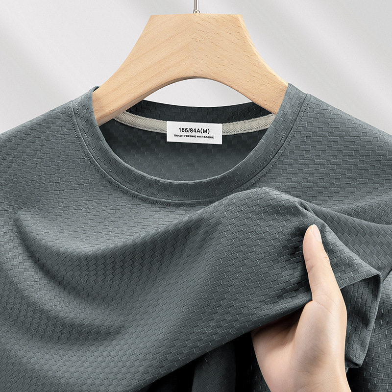 冰丝速干男士短袖t恤夏季薄款品质上衣2026新款凉感半袖运动健身