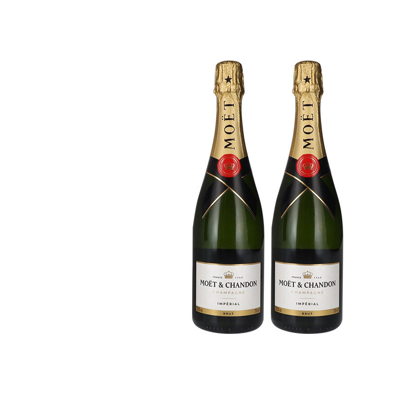 Moet&Chandon 法国经典酩悦香槟750ml*2瓶组合装葡萄酒起泡酒无盒