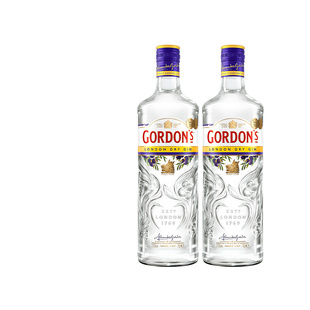 Gordons哥顿金酒1000ML双瓶杜松子酒干味GIN琴酒调酒基酒进口洋酒