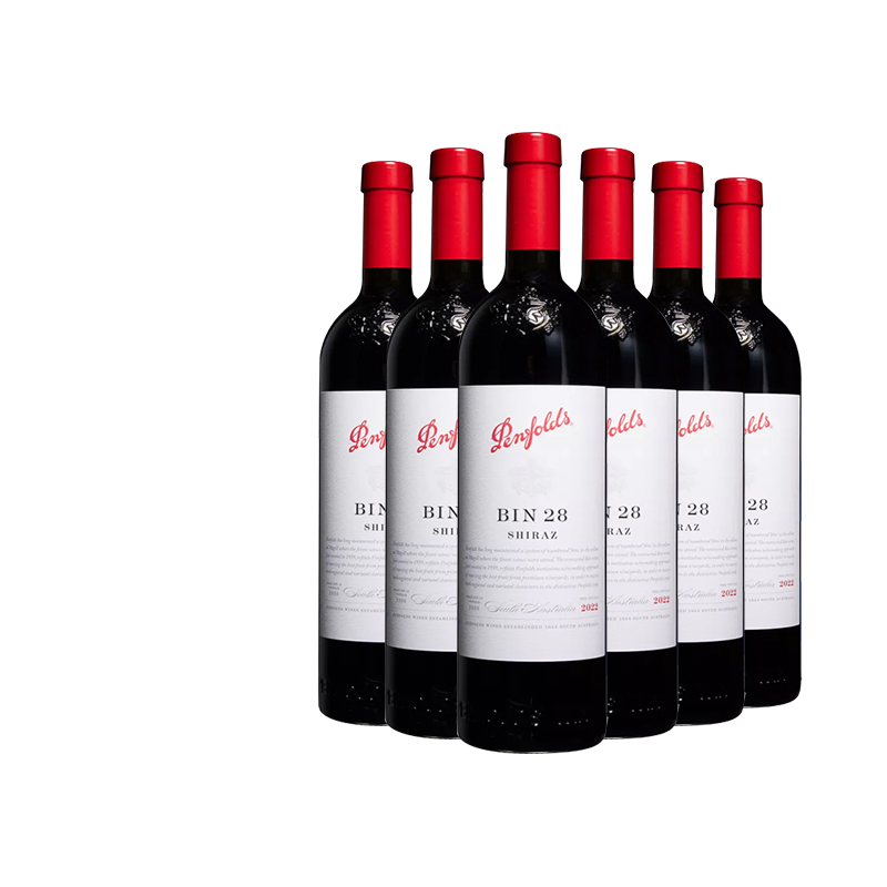 Penfolds奔富BIN28六瓶装设拉子干红葡萄酒750ML澳洲原瓶进口红酒