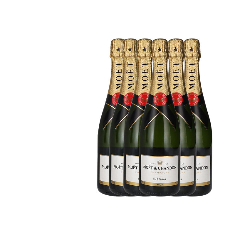 法国Moet&Chandon经典酩悦香槟750ML*6瓶 起泡葡萄酒进口洋酒无盒