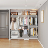 威能1.8米宽步入开放式 金属衣柜衣帽间砌墙钢制框架货架式 定制