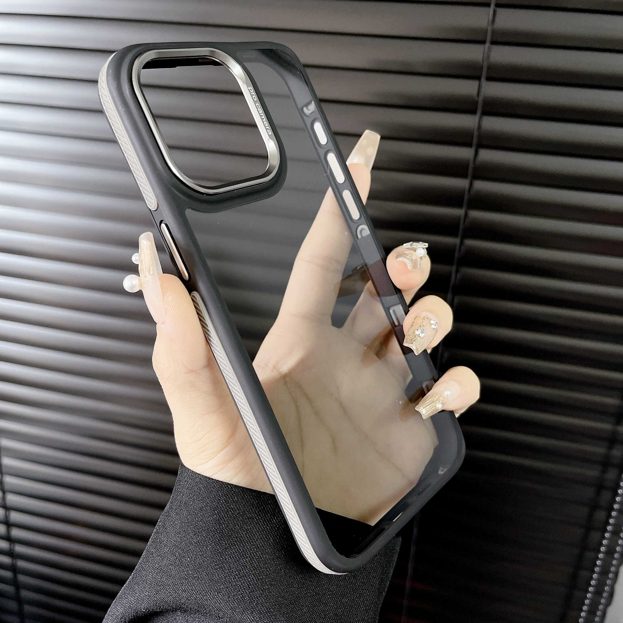 高品质金盾三合一新款适用于iPhone15Promax防滑边苹果14pro软边按键13高级感13商务12p高透手机保护套11小众
