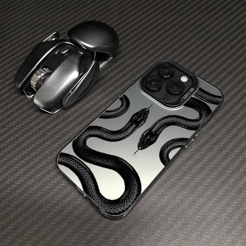 个性蟒蛇适用苹果16promax手机壳iphone15高级感13pro磨砂12创意11潮牌8plus男生7全包x女款14防摔xr套大孔硬
