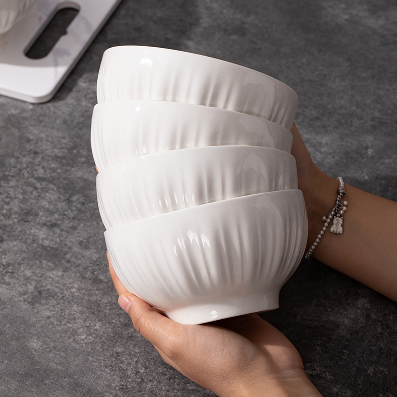 健康饮食轻松清洗耐用陶瓷饭碗