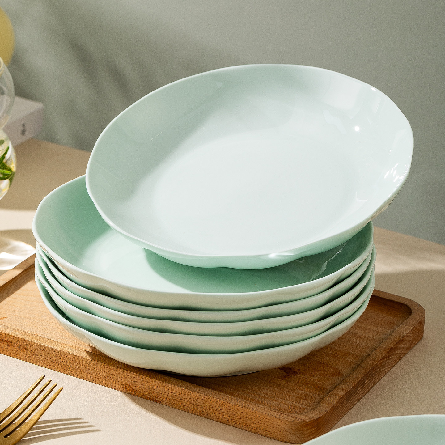 2025新款盘子菜盘家用日式高级感轻奢陶瓷大盘子餐盘碟子餐具套装,餐饮具,盘,淘宝优惠券,粉丝福利购,淘宝优惠卷