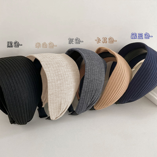 易梦玲同款复古针织加宽发箍女发缝增高颅顶压发防滑头箍发卡头饰