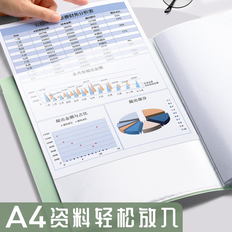 A4 폴더 모란디 정보장 바인더 아카이브북 멀티페이지 폴더 사무용품 포스터 수납장 작업증명서 컬렉션북 시험지 정리 유물 다층 삽입 파일 가방