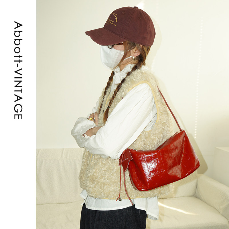 Abbott Vintage【枫叶包】头层油蜡牛皮原创真皮女包复古斜挎单肩,箱包皮具/热销女包/男包,通用款女包,淘宝优惠券,粉丝福利购,淘宝优惠卷