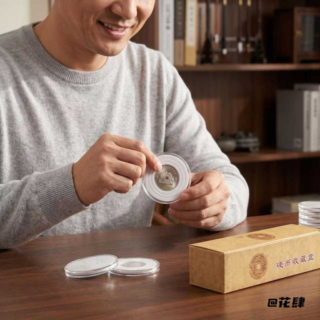 古钱币收藏保护圆盒加厚透明材质多内径适配纪念币硬币防潮收纳盒