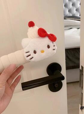 毛茸茸HelloKittyKT猫可爱KT猫门把手套保护套加厚