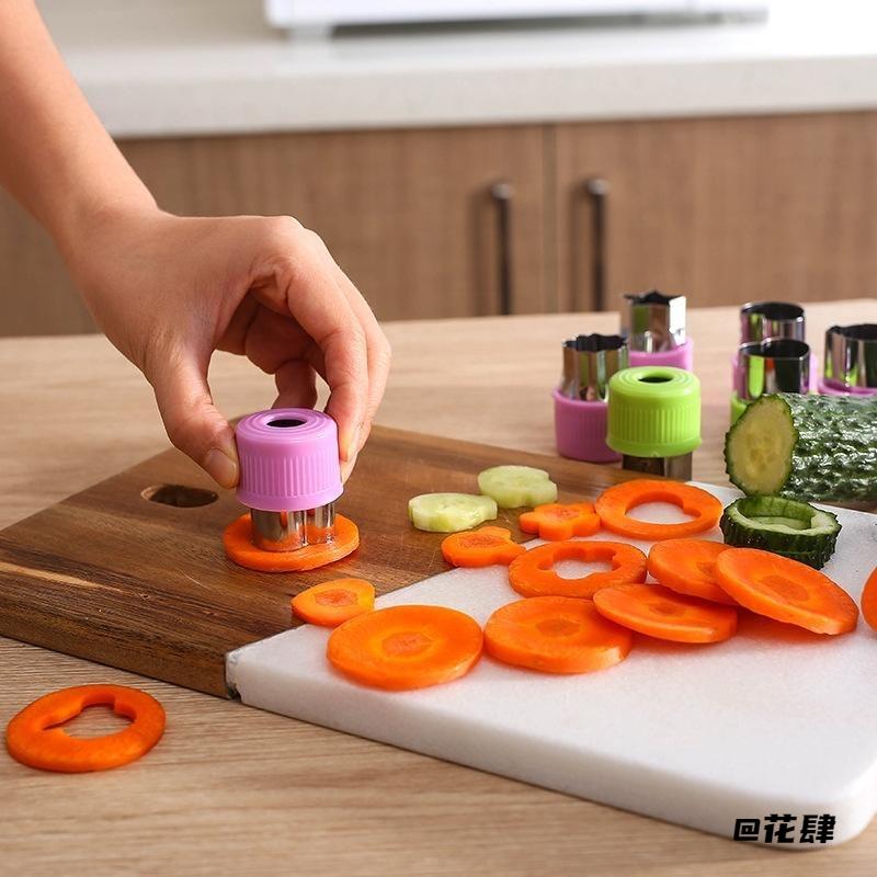 水果切花器印花模曲奇不锈钢动物蔬果婴儿辅食水果切模具DIY