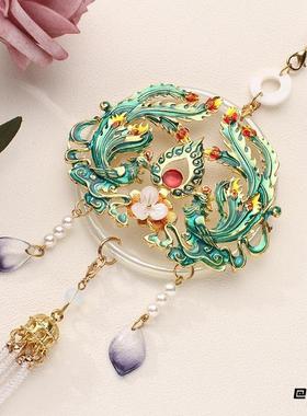 腰饰汉服长流苏配饰吊坠禁步压襟装饰装饰品古风旗袍腰佩佩饰精致