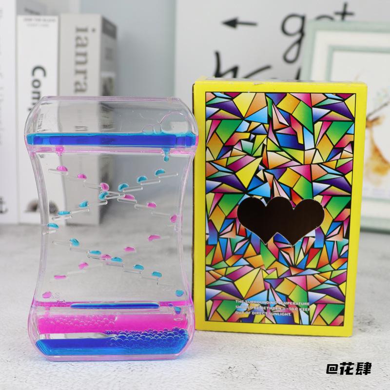 礼物摆件简约个性发呆趣味油漏玩具滑梯油滴液体沙漏动感油漏创意