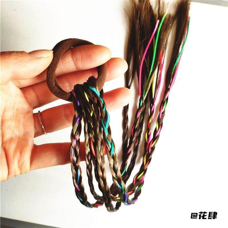 小辫子创意手工辫接发条舞蹈演出假发头饰精致马尾通用渐变彩色,饰品/流行首饰/时尚饰品新,发饰,淘宝优惠券,粉丝福利购,淘宝优惠卷