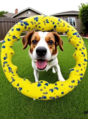 狗狗爆米花弹力环玩具拉环ETPU狗狗磨咬环自嗨玩具球耐咬新款