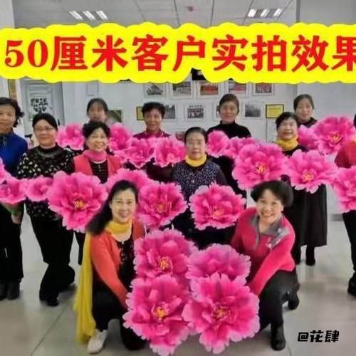 表演小学手花舞蹈道具演出道具舞蹈道具牡丹花舞蹈手拿花早操入场